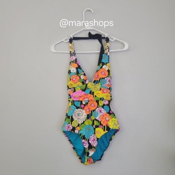 Trina Turk Santiago Halter One-Piece Swimsuit - Picture 4 of 7